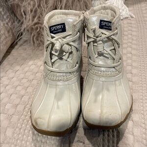 Sperry Kids White Duck Boots